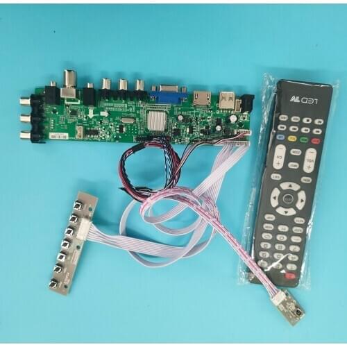 Kit For LP156WH3-TLBC/LP156WH3-TLE1 TV LVDS USB AV DVB-T remote 1366X768 VGA LED HDMI digital WLED Signal controller board 40pin