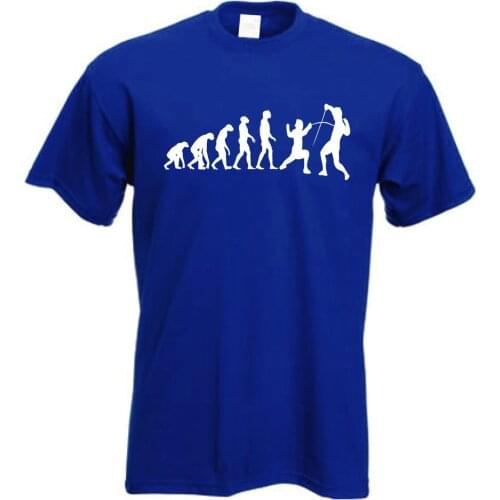 Novelty T Shirts MenS Brand Clothing Fencing T Shirt | Evolution of Sword Fighting T-Shirt FREE UK P&P Evolve of Man Tee Shirt