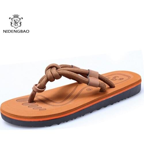 New Beach Flip Flops Men Stylish Summer Outdoor Shoe Personality Light Breathable Casual Shoes Men Flats Women Slides Size 36-44