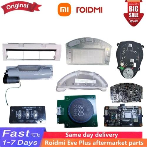Original Xiaomi Roidmi Eve Plus Sweeper Repair Parts Lidar Water Tank Module Main Brush Cover Fan Motor Wheel Accessories
