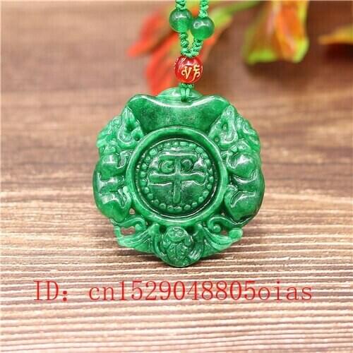 Natural Green A Emerald Jade Bat Pendant Necklace Jadeite Jewellery Double-sided Carved Amulet Fashion Gifts for Women Men