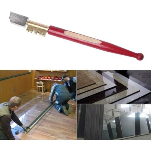 Professional Diamond Antislip Wood Handle Oil Feed Glass Cutter Cutting Tools
