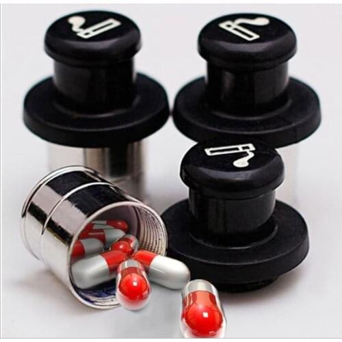 Secret Stash Car Cigarette Lighter Hidden Diversion Insert Pill Box Container Safe Storage Case (Black & Silver)