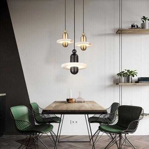 Modern loft glass ball pendant light led e27 nordic hanging lamp with 2 colors for living room restaurant bedroom lobby kitchen