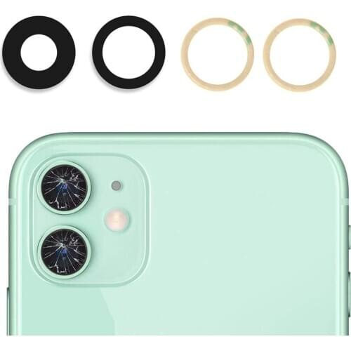 For iPhone 6 6Plus 6s 6sPlus 7G 7Plus 8G 8 Plus X XR XS 11Pro Max Rea Back Camera Lens Glass Cover Replacement With Adhesive