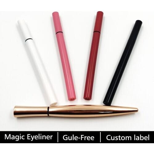 Magic Self adhesive Liquid Eyelashes Eyeliner Pencil Magnet-free Glue-free Long Lasting Makeup Gule Pen Custom Label Wholesale