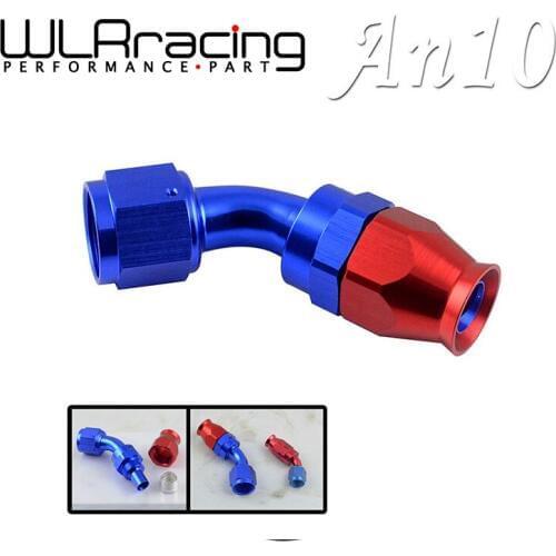WLR RACING - AN10 AN-10 45DEGREE REUSABLE SWIVEL HOSE END FITTING AN10 WLR-SL6045-10-311