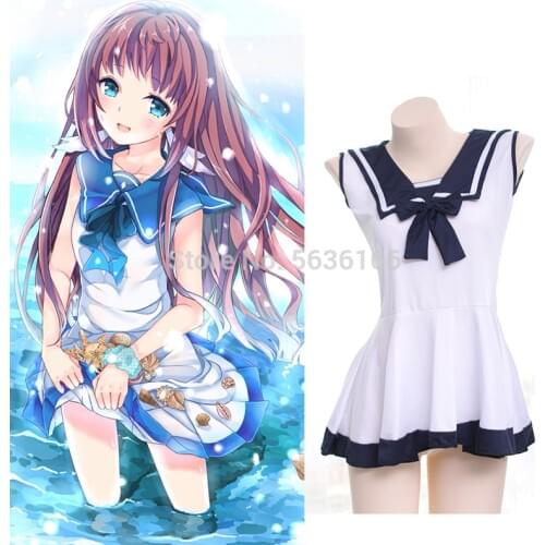 Japan Anime Mukaido Manaka cosplay School Uniforms Sexy Cute Girl Sailor Suit JK Student Clothing Sets dress