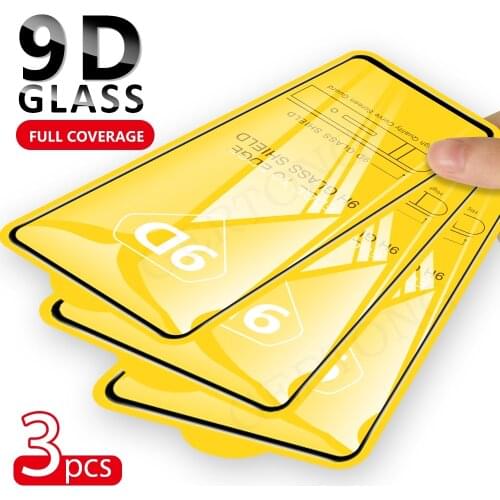 3PCS Tempered Film For Samsung Galaxy S20 FE S21 Plus A 72 A52 A12 A32 A71 A51 M31 A01 A01S Clear Screen Protector 9D Front Film