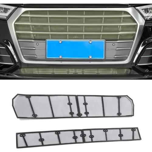For AUDI Q5L 2017 2018 Steel Front Grills Net Insect Net Screening Protection Mesh Cover Car Accessories