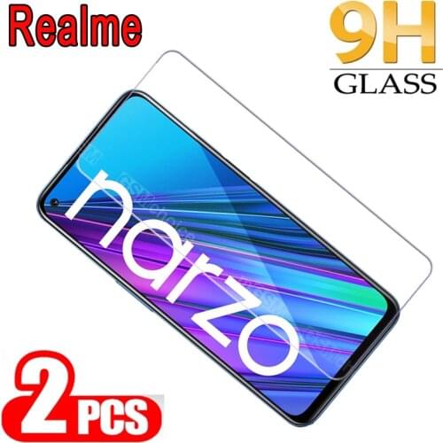 2Pcs For Realme Narzo 30 5G Glass Phone Screen Protector LCD Film Cover On Realme Narzo 30A 30 Pro Tempered Glass