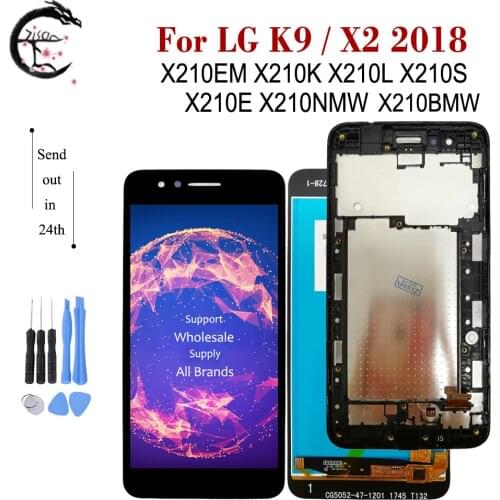 LCD With Frame For LG K9 2018 X2 LCD X210EM X210K X210L X210S X210E X210NMW Display Screen Touch Digitizer Assembly K92018 LCD