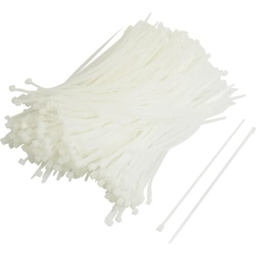 1000 x Self Locking Cable Zip Ties Fastener Off White 3mm x 150mm