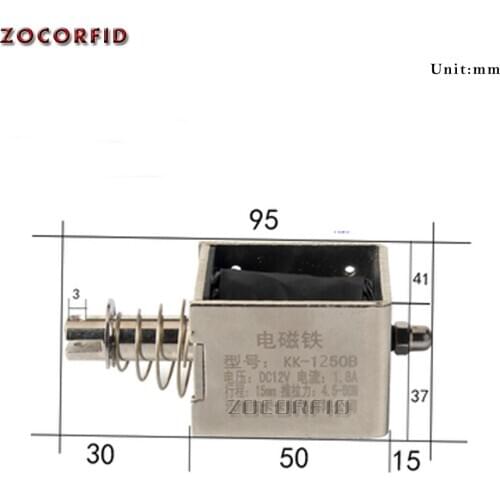 1250B DC Push Pull Open Frame Mini Valve Solenoid Actuator Electromagnet Pull Push Tools