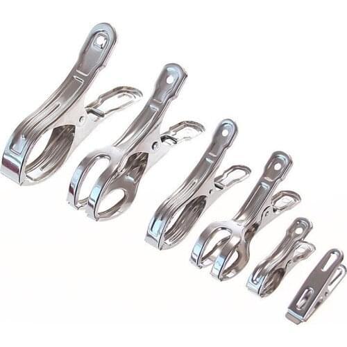 20Pcs/set Stainless Steel Clothes Pegs Multifunction Clothing Quilt Drying Clip Windproof Pin Nail Fence Clothespin Accessories