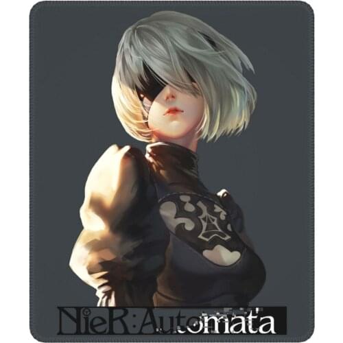 2B NieR Automata Novelty Mouse Pad Lockedge Mat Pads Natural Rubber PC Table Decoration Cover