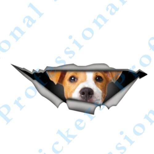 3D Animal 13 x 4.8 Dalmatian Sticker Torn Metal Decal Wild Animal Lovely Car Stickers Motorcycle Vinyl 3D Car Styling