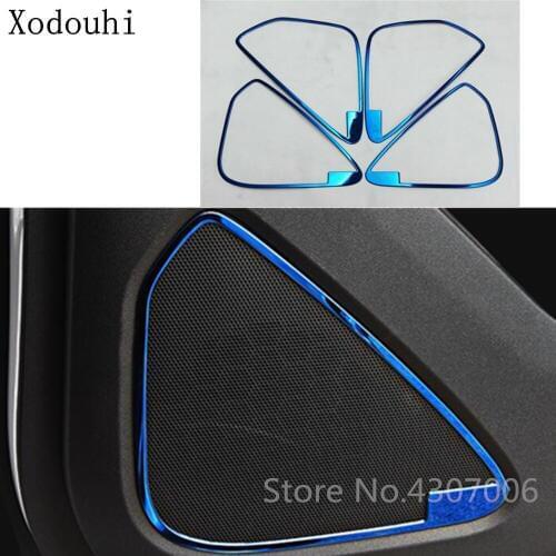Car Styling Stick Inside Door Audio Speak Sound Cover Ring Trim 4pcs For Chevrolet Equinox Third GE 2017 2018 2019 2020