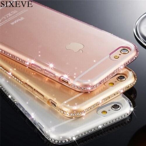Shine clear TPU Diamond Ultra Thin Soft Case For iphone 6 S 6S 7 8 X 10 XS Max XR Plus 6Plus 6SPlus 7Plus 8Plus Cell Phone Cover