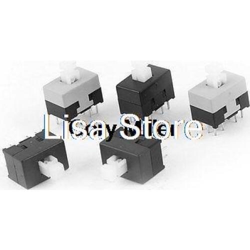 Locking White Button 12 Pins Tact Switch for Electric Torch Flashlight