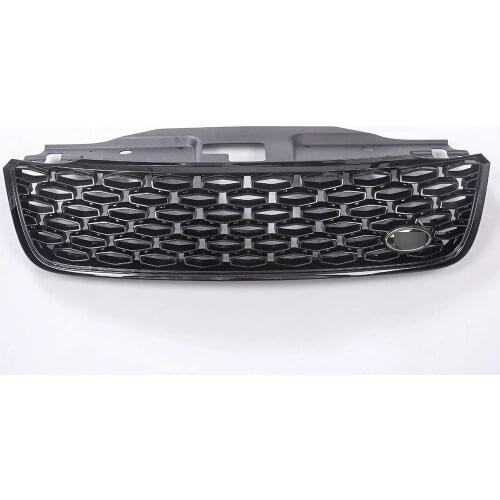 Black Shine Front Bumper Center Grill Trim 1pc For Land Rover Discovery 5 2017 2018 L462 LR5 Replacement Parts
