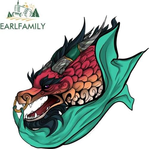 EARLFAMILY 13cm x 12.7cm For Dragon Motorcycle Car Stickers Windshield Decal Body For Car Occlusion Scratch Decoration