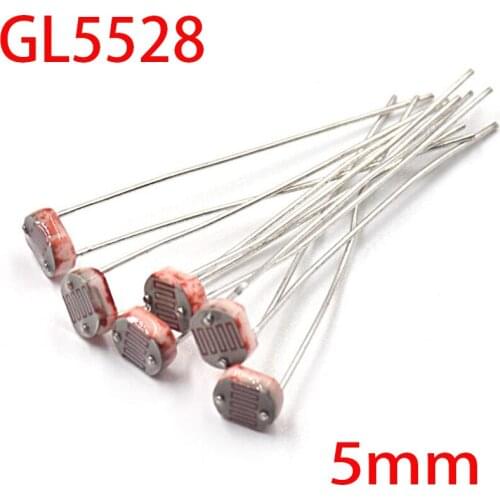 20pcs 5528 Light Dependent Photoresistor Resistor 5mm Photosensitive Resistance 35511