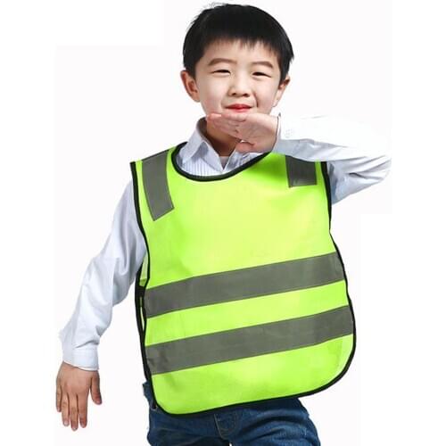 Hi Vis Children Reflective Vest Jackets Fluorescent Traffic Work Road Clothes with Reflective Strips