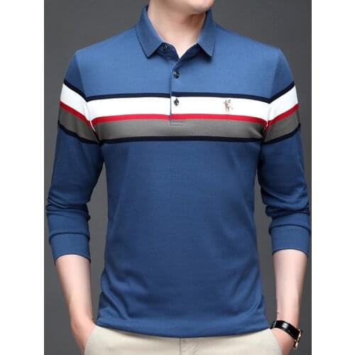 IN-YESON Long Sleeve Polos For Men