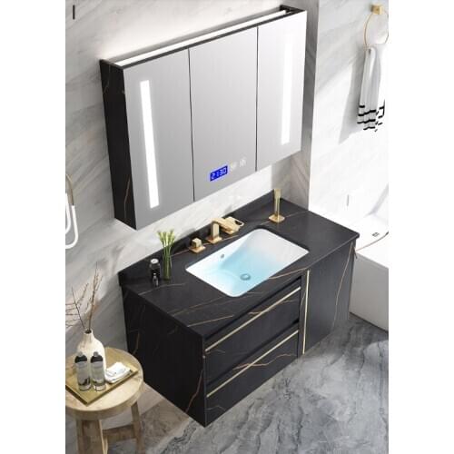 Bathroom cabinet combination modern minimalist marble rock plate bathroom washstand hand wash basin