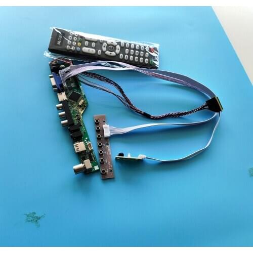Kit for LTN156AT30 40pin LVDS remote VGA Controller board driver 15.6" LCD LED HDMI USB TV AV Screen panel 1366X768