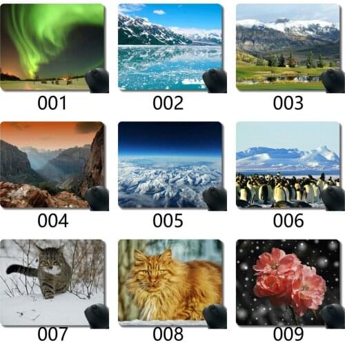 Anti-Fray Cloth Gaming Mouse Pad,Cold Melting Snow Thawing Gaming Mouse Mat