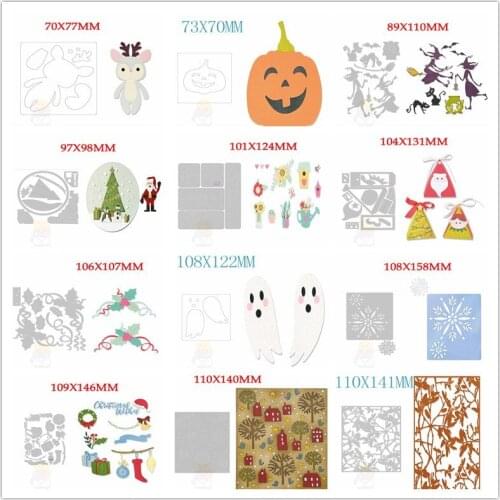 Halloween Metal Cutting Dies Stencils for DIY Scrapbooking Photo Album Decorative Embossing Paper Cards Christmas New 2021