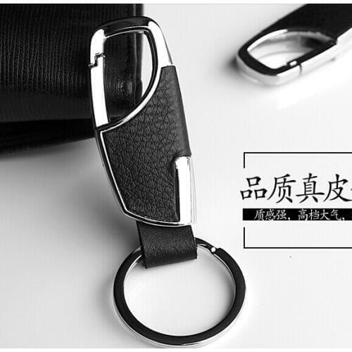 Car-Styling Metal Key Ring Cowhide KeyChain For Acura RLX CL EL CSX ILX MDX NSX RDX RL SLX TL TSX Vigor ZDX
