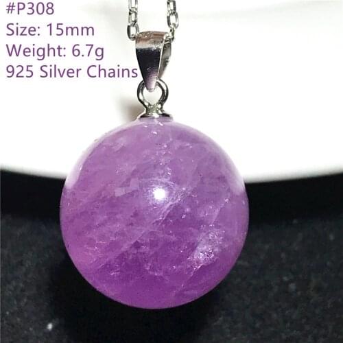 Top Natural Purple Kunzite Pendant Jewelry For Men Women Man Crystal Cat Eye Silver Beads Rare Reiki Water Drop Gemstone AAAAA