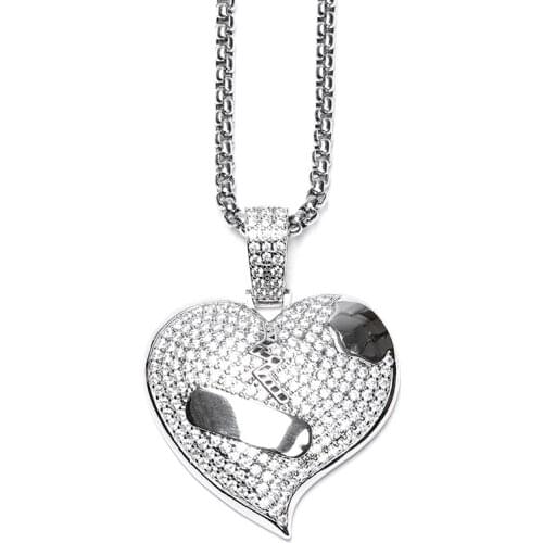 Latest Design Scar Fade Pendant Hiphop Style CZ Stones Shining LUXTA Brand Hip Hop Jewelry