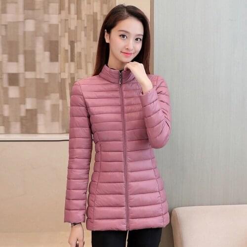 2020 New Middle Age Women Winter Plus Size 4XL Jackets Down Cotton Coat Long Puffer Coats Slim Solid Parkas A336