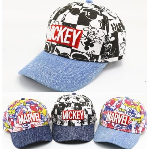 2020 Newest Movie Marvel Spiderman Children Embroidery Cotton Baseball Caps Kids Boy Girl Hip Hop Hat Spiderman Cosplay Sun Hats