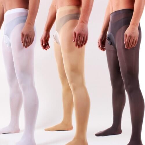 NEW Penis Cover Tights for Men Underwear Gay Sexy Erotic Lingerie Mans Warm Velvet Stockings Drop Shipping Mens Slim Pantyhose