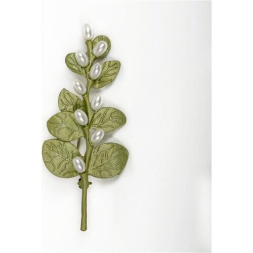 New jewelry wholesale green paint brooch pin dual-use female jewelry American designer style