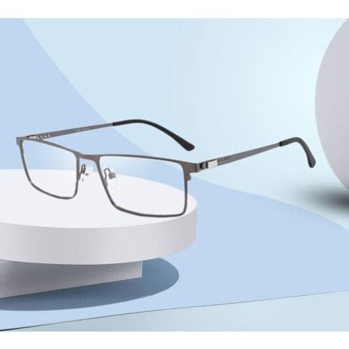 Alloy Glasses Frame Full Rim Eye Glasses Men Style Spring Hinges Optical Glasses and Myopia Spectacles Rectangle Glasses