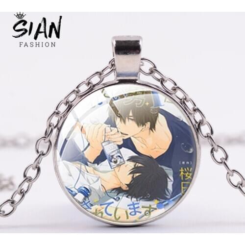 Anime Dakaretai Otoko 1-i ni Odosarete Imasu Neckalce Cartoon Character Art Photo Neckalce Glass Cabochon Pendant Jewelry
