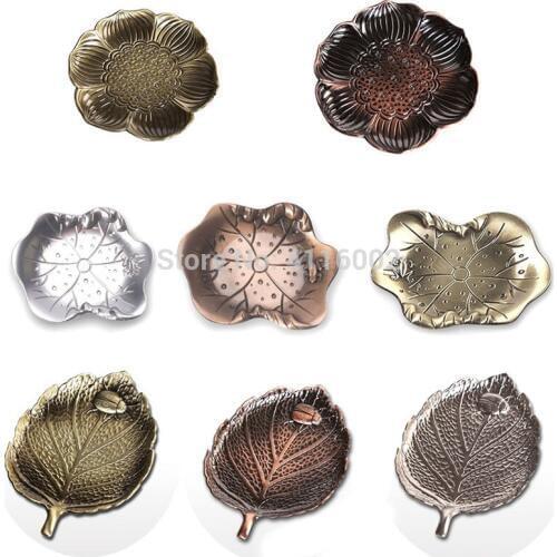 50pcs Metal Alloy Coasters Kongfu Tea Cup Mat Pad Holder Drink Coasters Table Cup Drinks Holder Mat Table Decor