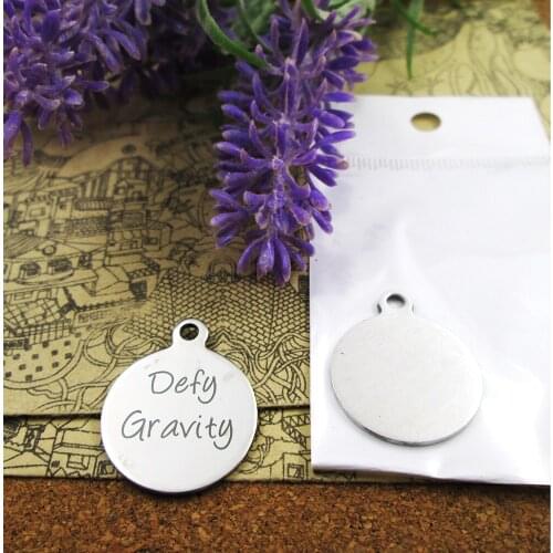 10pcs--"Defy Gravity"stainless steel charms more style for choosing DIY Charms pendants for necklace