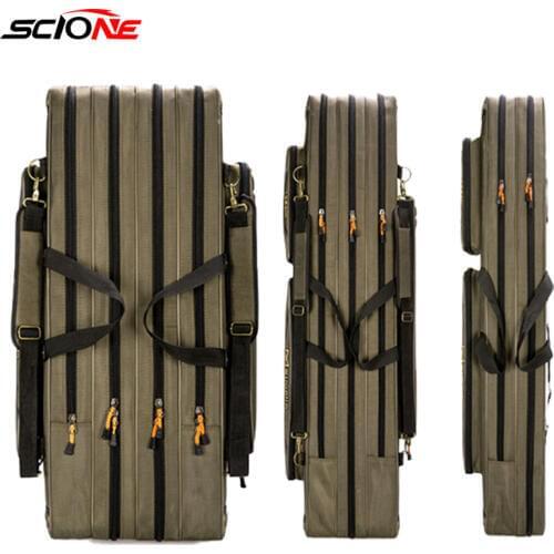 80cm 110cm 120cm Thick Oxford Fishing Bags Foldable Fishing Rod Fishing Pole Tools Storage Bag Large Capacity Pesca Bag XA114G