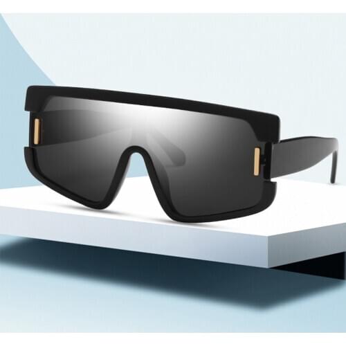 Oversized Sunglasses Women 2020 New Big Frame Pilot Black Gradient Clear Sun Glasses Men Luxury Brand Fashion Glasses uv400