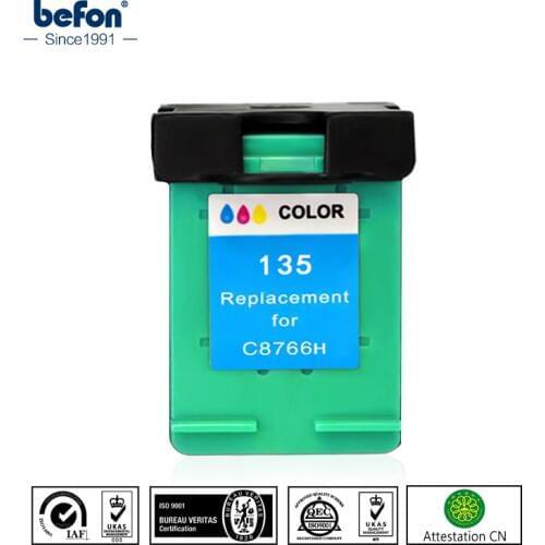 Befon Compatible 135 Cartridge Replacement for HP 135 Color Ink Cartridge for Deskjet 460 5740 5940 6520 6540 2570 5743 5943