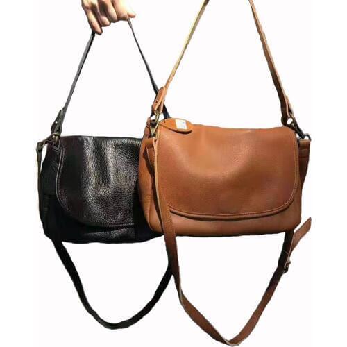 Fashion bag Female Handbags High Quality Genuine Leather Women Shoulder Bag Metal Ring Designer Ladies Cross body Bag 2019