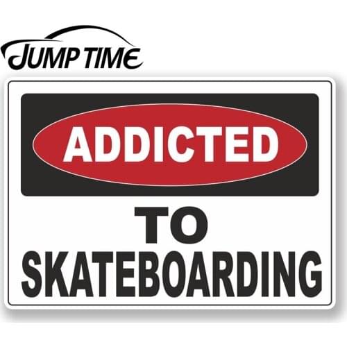 Jump Time for Addicted to Skateboarding Vinyl Sticker Laptop Skate Skateboard Car Assessoires Decals Vinyl Car Wrap DIY