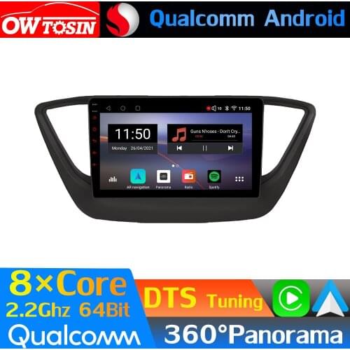Qualcomm 8Core Android Car Media For Hyundai Verna Solaris Accent 2016-2020 GPS 360 Camera Radio CarPlay HDMI DTS HIFI 4G WiFi